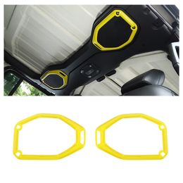 Yellow Car Top Roof Speaker Frame Trim Cover for 2018 2019 2020 Jeep Wrangler JL JLU Interior Decoration Accessories