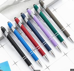 Metal Press Pen Aluminium Rod Capacitive Touch Handwriting Touch Screen Ballpoint Pen GC545