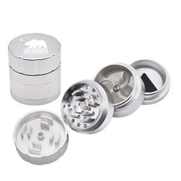 Bear 53MM CNC Aluminum Alloy Smoking Tobacco Herb Grinder Spice Crusher 4 Layers Metal Hand Muller
