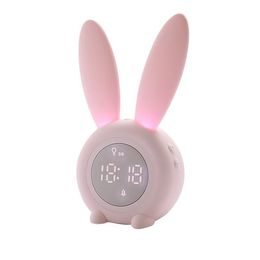 Portable Cute Shape Digital Alarm Clock With Led Sound Night Light Function Table Wall Clocks For Home Decoration