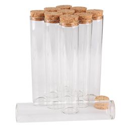 24 pieces 80ml 30*150mm Lab Test Tubes with Cork Stopper Spice Bottles Container Jars Vials DIY Craft