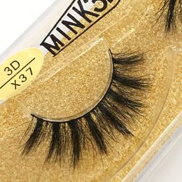 3D False Eyelashes Handmade Mink Hair Natural Long Eye Lashes Factory Direct Sales Eyelashes Wholesale X37