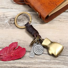 Retro Bronze Boxing key ring I Feel about You key rings Inspired keychain bag hangs Fine fashion Jewelry will and sandy