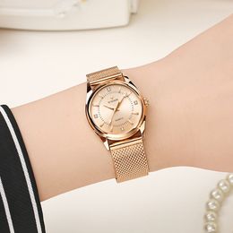 WWOOR Fashion Brand Ladies Watches Luxury Diamond Rose Gold Women Bracelet Watch Elegant Dress Watch For Girls montre femme 201114