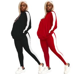 Women Two Pieces Outfits Long Sleeve Top Trousers Ladies New Fashion Pants Set Sportswear Tracksuits New Type Hot Selling klw5865