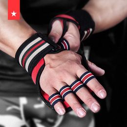 1 Pair WeightLifting Training Gloves Fitness Sports Body Gymnastics Grips Gym Hand Palm Protector Gloves Power Weight Lifting Q0107