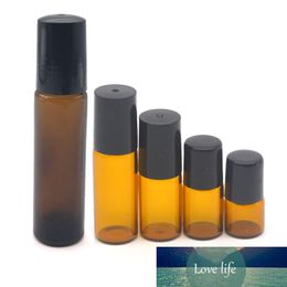 500pcs 1ml 2ml 3ml 5ml 10ml Empty Amber Roller Glass Bottle Mini Perfume Essential Oil Sample Roll on Vial Refillable