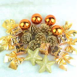 Christmas Tree Decorations 24 Pieces Per Box of Bronze Colour Foam Ball Pine Cones Christmas Gift Pendants Ornaments