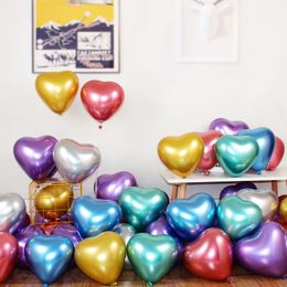 Valentine Day Love Balloons 50pcs/lot 2.2g Metal Latex Love Balloons Wedding Birthday Festival Party Decoration Balloons