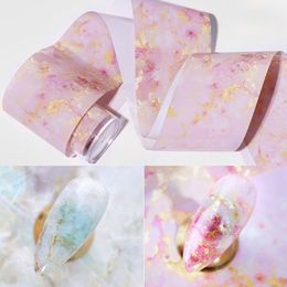 1 Box Nail Foils Marble Series Nail Art Transfer Sticker Paper Pink Blue Foils Bright Marble DIY Design Decoration Nail Art Tips