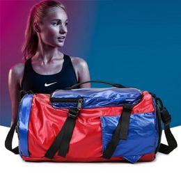 Waterproof Sports Gym Bag Men Women Fitness Yoga Training Handbag With Shoe Compartment Large-capacity Travel Backpack Sac De Q0705