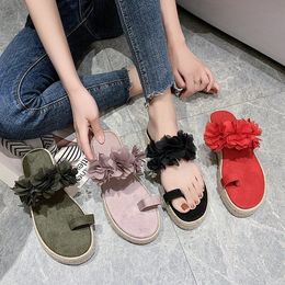 Flowers Slippers summer flip flops Slippers womans Platform Women 2020 Shoes dames Slide Sandals Wedge Heel Thick Beach Slipper X1020