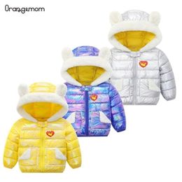 Baby Down Winter Jacket Baby Girl Jacket Hoodies Infant Boys Jackets Children Shiny Cotton Outwear Tops For Toddler Girl Coats LJ201017