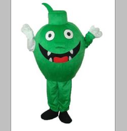 2019 high quality big mouth green doll Mascot Costume Adult Halloween Birthday party cartoon Apparel