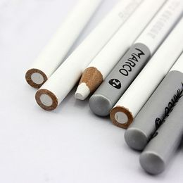 12pcs/set MARCO Raffine 7012 Professional Drawing Sketch Pastel Art White Pencil Sketch Charcoal Powder Brush High Light 201202