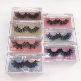 Eyelashes box clear box with lashes tray exquisite popular beautiful package custom label logo hard acylic box