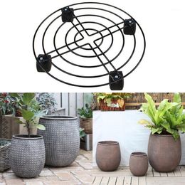 Garden Plant Pot Round Wheels Mover Trolley Rolling Plate Metal Stand 25cm~40cm 