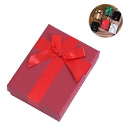 Bow Jewelry Box Gifts Wrap Rings Earrings Storage Ring Box Wedding Couple Jewelrys Packaging Boxes