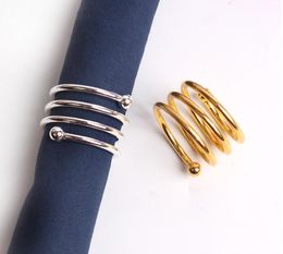 Special Spring Design Alloy Napkin Ring Silver Napkin Ring Gold Napkin Ring for Wedding Hotel Restaurant