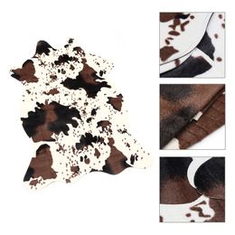 Cow Print Rug Faux Cowhide Rug Animal Pattern Carpet For Bathroom Living Room Skins Doormat Home Textile Black White Y200527