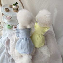 Small Dog Dress Cat Chihuahua Puppy Skirt Teacup Poodles Doggy Clothing Yorkshire maltese Shih Tzu Pomeranian Pet Clothing XXS 201114