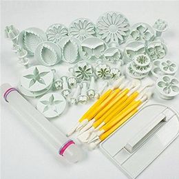 37Pcs/set Fondant Cake Decorating Sugarcraft Plunger Cutter Tools Mould Cookies Full Set Mould 201023