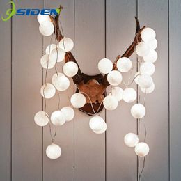 2M 5M led cotton ball garland lights string Christmas Christmas outdoorDIY holiday wedding party crib fairy lights decoration Y201020