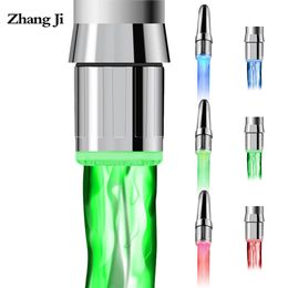 Bathroom Temperature Control 3 Colour Water Power Shower Tap light Water Saving Kitchen Aerator Led Faucet Aerator Light