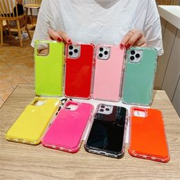 SHSCASE Phone Case for iPhone 12 11 Pro MAX XS XR 7 8 plus SE 2 Candy Colour young Protective shell cover