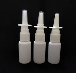 2022 Shipping Wholesale 1000 pcs 10ml White Empty Plastic Nasal Spray Bottle 10ml Nasal Atomizers