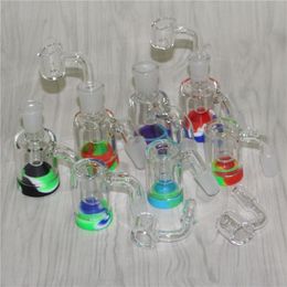 14mm 18mm smoking pipe Ash catcher 45 90 Degree male joint glass ashcatcher thick ashcatchers for water bong silicone nectar