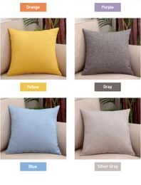 40 * 40CM Home Sofa Throw Pillowcase Pure Color Polyester White Pillow Cover Cushion Cover Decor Pillow Case Blank christmas Decor