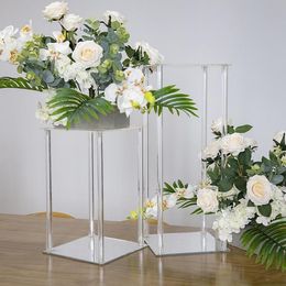 acrylic pedestal wedding table decorative candlestick wedding tables Centrepieces party props weddings Centre pieces event decor senyu699