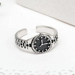 Vintage Watch Shape Open Ring Women Girl Cute Finger Ring Jewellery Accessories for Gift Party Wholesale Price