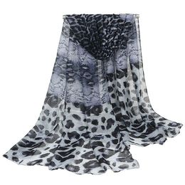 New Classic Snakeskin Scarves Women Sexy leopard-print Scarf Lady Bali Yarn Shawl And Wraps Female Tiger Pattern Warm Scarves