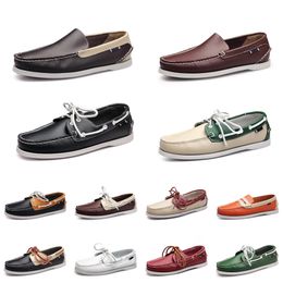 low cut white sneakers NZ - men casual shoes loafers leather outdoor sneakers bottom low cut classic triple white gr