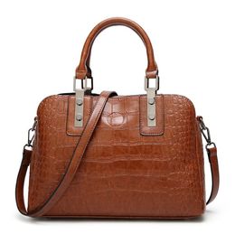 Handbag Crocodile Pattern Shoulder Bags For Women Vintage Leather Handbags Women bag totes sac a main bolsa feminina