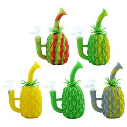 Pineapple dab rig water bong pipe smoking bongs silicone pipes oil rigs hookahs for dry herb