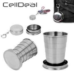 Stainless Steel Folding Portable mug, 75ml/150ml/250ml, Outdoor, Travel, Detachable, Telescopic Cup, Hiking, Camping, Water, Coffee Mug