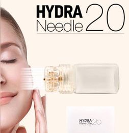 Hydra Needle 20 pins Aqua Micro Channel Mesotherapy Gold Needles Fine Touch System Skin Rejuvenation Anti-Aging derma stamp