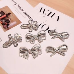 Metal Pearls Hair Clips For Womens Rhinestone Girl Pin Barrettes Bow Hairpins Headwear Hair Accessories Styling Tools