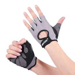 Half Finger fitness Gloves High Elastic Breathable Mesh Anti-Slip Bike Gloves Indoor Gym Sports Yoga Barbell Equipment Glove Q0107