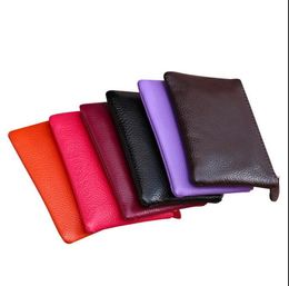 Mini Wallet Men Women Leather Purse Solid Color Simply Coin Key Pocket Wallets Card Coin Storage Purse Durable Unisex Wallet LSK2102