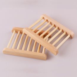 Soap Dishes Natural Wooden Soaps Tray Holder Bath Rack Plate Container Shower Bathroom Accessories Hollow OEM Available YWY75