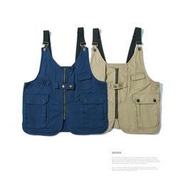 iiDossan Tactical Jackets Men New Tool Pockets Vest Men Summer Photographer Work Sleeveless Jackets Fashion Overalls Women Tops 201126