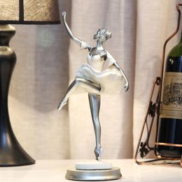 Modern Family love ballet Model Decoration resin Figurines Abstract Figures Statue Ornament Home Desktop decor Crafts Gifts T200709