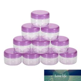 10 pcs Mini Cosmetic Empty Jar Pot Eyeshadow Makeup Face Cream Container Plastic Nail Art Cosmetic Bead Storage Container Round