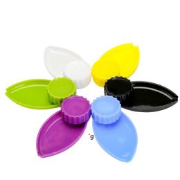 Plastic Grinder Tray 40MM smoking Herb Grinders Roll Combo All In One 2 Parts Abrader Crusher bath Tool Accessories RRA12095