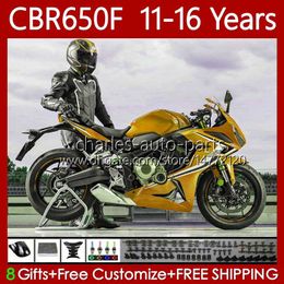 Fairings Kit For HONDA CBR-650F CBR 650F New golden 2011 2012 2013 2014 2015 2016 Body 73No.86 CBR-650 CBR 650 CBR650 F 2011-2016 650CC CBR650F 11 12 13 14 15 16 Bodywork