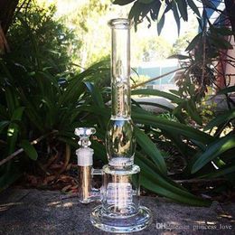 Selling 14 inches Glass Water Pipe Hookahs With Tire Style And Honeycomb bong Diffuser Percolator Bongs